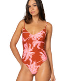 Maaji Red Foliage Celine Cheeky Cut Underwire One Piece