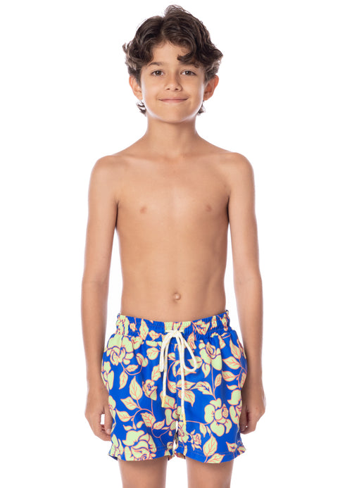 Main image -  Maaji Cobalt Flora Little Sailor Boys Trunks 