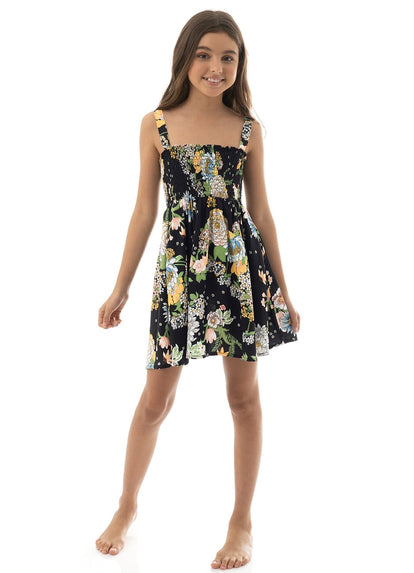 Thumbnail - Maaji Black Bouquet Bouquet Girls Short Dress GIRLS BEACHWEAR Maaji  - 4