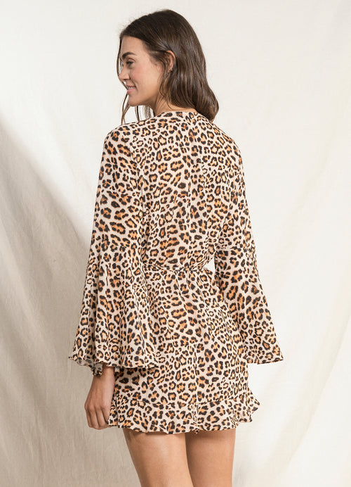 Hover image -  Maaji Cheetah Averie Kimono