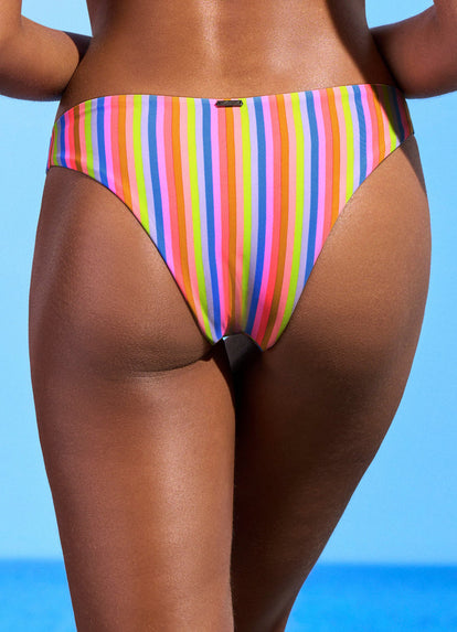 Thumbnail - Maaji Rainbow Stripe Flirt Thin Side Bikini Bottom - 5
