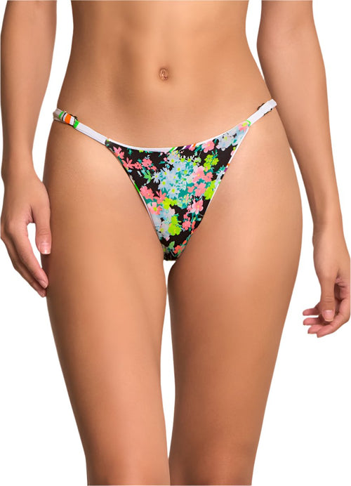 Hover image -  Maaji Pinstripe Flash Single Strap Bikini Bottom