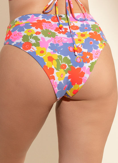  Maaji Pristine Flower Suzy Q High Rise/High Leg Bikini Bottom