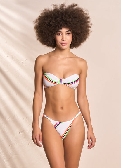  Maaji Pinstripe Flash Single Strap Bikini Bottom
