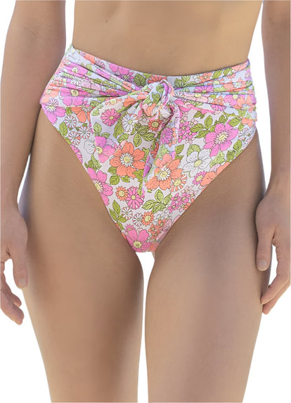  Maaji Flower Power Suzane High Rise/High Leg Bikini Bottom BIKINI BOTTOM Maaji 