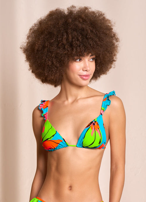 Alternative image -  Maaji Water Flower Crush Ruffle Triangle Bikini Top