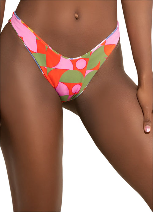 Hover image -  Maaji Pristine Flower Splendour High Leg Bikini Bottom
