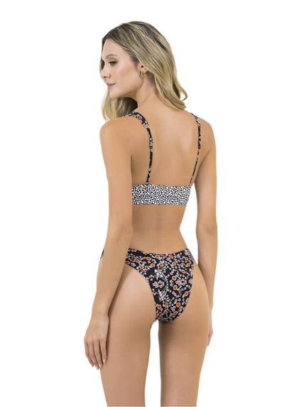  Maaji Black Rose Splendour High Leg Bikini Bottom BIKINI BOTTOM Maaji 