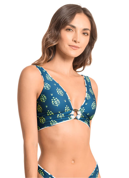 Thumbnail - Maaji Shibori Eloise Long Line Triangle Bikini Top - 2