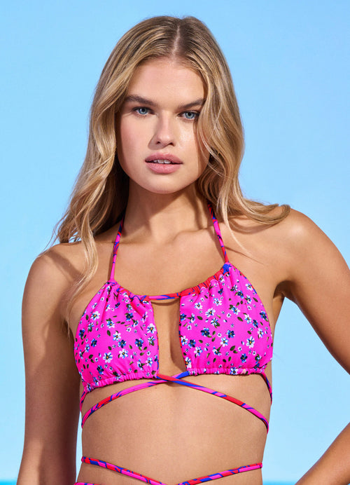 Hover image -  Maaji Spiral Sara Sliding Triangle Bikini Top