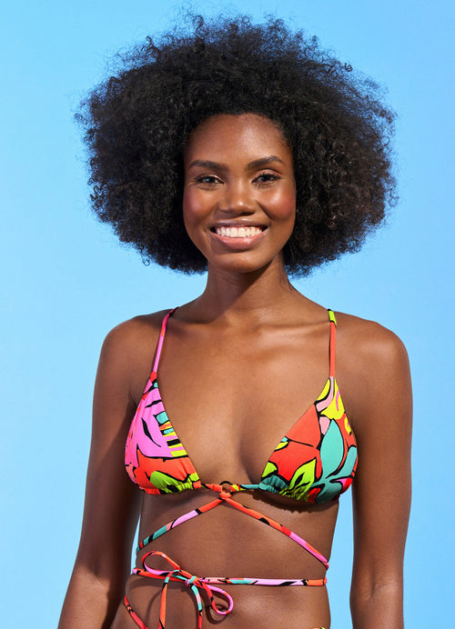 Hover image -  bikini top from Maaji – Rainforest Coco Sliding Triangle Bikini Top – Category: Apparel , Accessories Clothing Swimwear