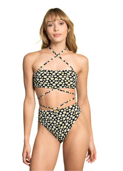  Maaji Smiley Daisy Bandel Strapless Bandeau Bikini Top Maaji 