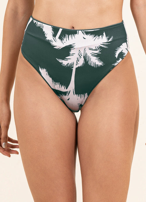 Hover image -  Maaji Eucaliyptus Green Suzy Q High Rise/High Leg Bikini Bottom