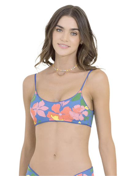  Maaji Maya Blue Lanai Sporty Bralette Bikini Top BIKINI TOP Maaji 