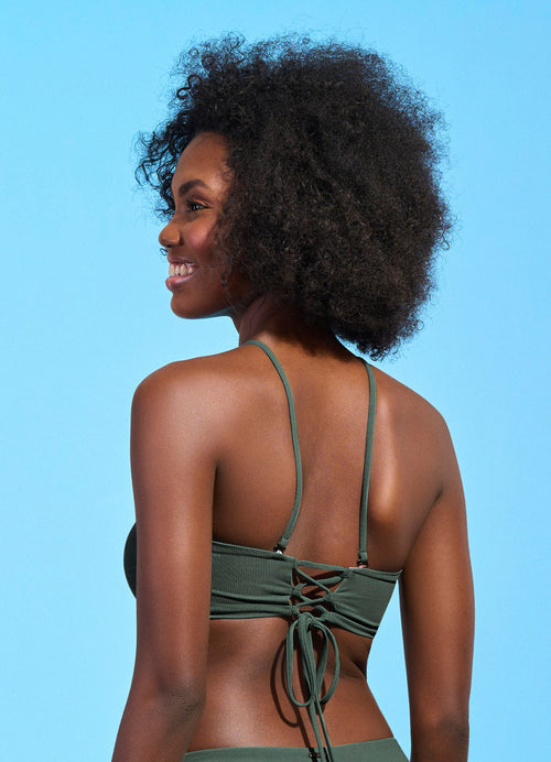Alternative image -  Maaji Crocodile Green Ursule V Wire Bandeau Bikini Top