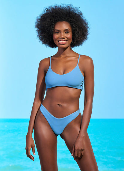  bikini bottom from Maaji – Stone Blue Splendour High Leg Bikini Bottom – Category: Apparel , Accessories Clothing Swimwear