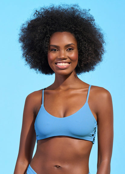  bikini top from Maaji – Stone Blue Gliter Sporty Bralette Bikini Top – Category: Apparel , Accessories Clothing Swimwear