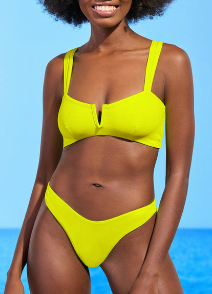  Maaji Chartreuse Vico V Wire Bralette Bikini Top