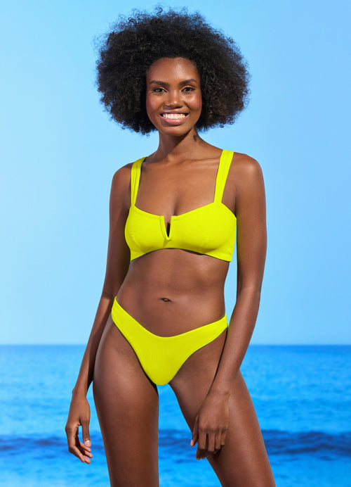 Main image -  Maaji Chartreuse Vico V Wire Bralette Bikini Top