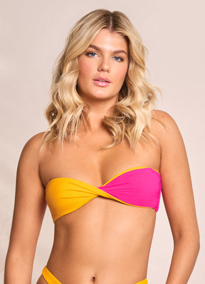  Maaji Dragon Fruit Angeli Strapless Bandeau Bikini Top