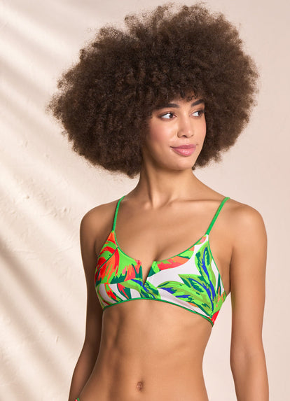  Maaji Parakeet Green Vittoria V Wire Bralette Bikini Top