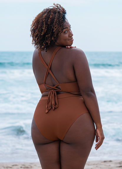  Maaji Moccachino Patri Long Line Triangle Bikini Top